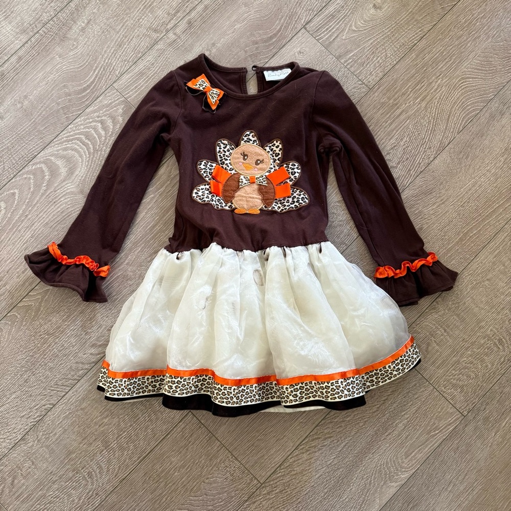 Emily Rose Thanksgiving Turkey Tutu Dress Girls size 7